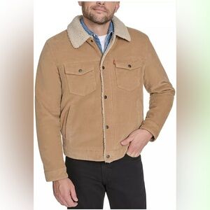 Levi's Corduroy Sherpa-Lined Jacket in Tan